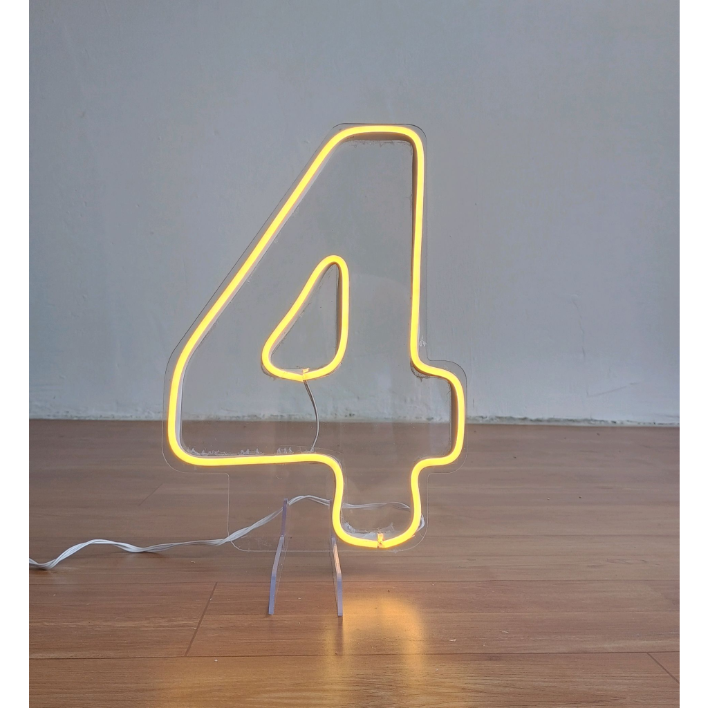Numeral 4 de Led P - Mary Decor Festas & Locações