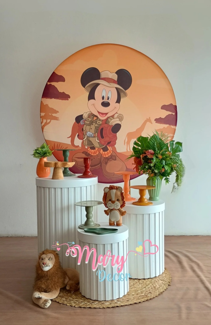 Celebre Baby Luxo Mickey Safari - Mary Decor Festas & Locações