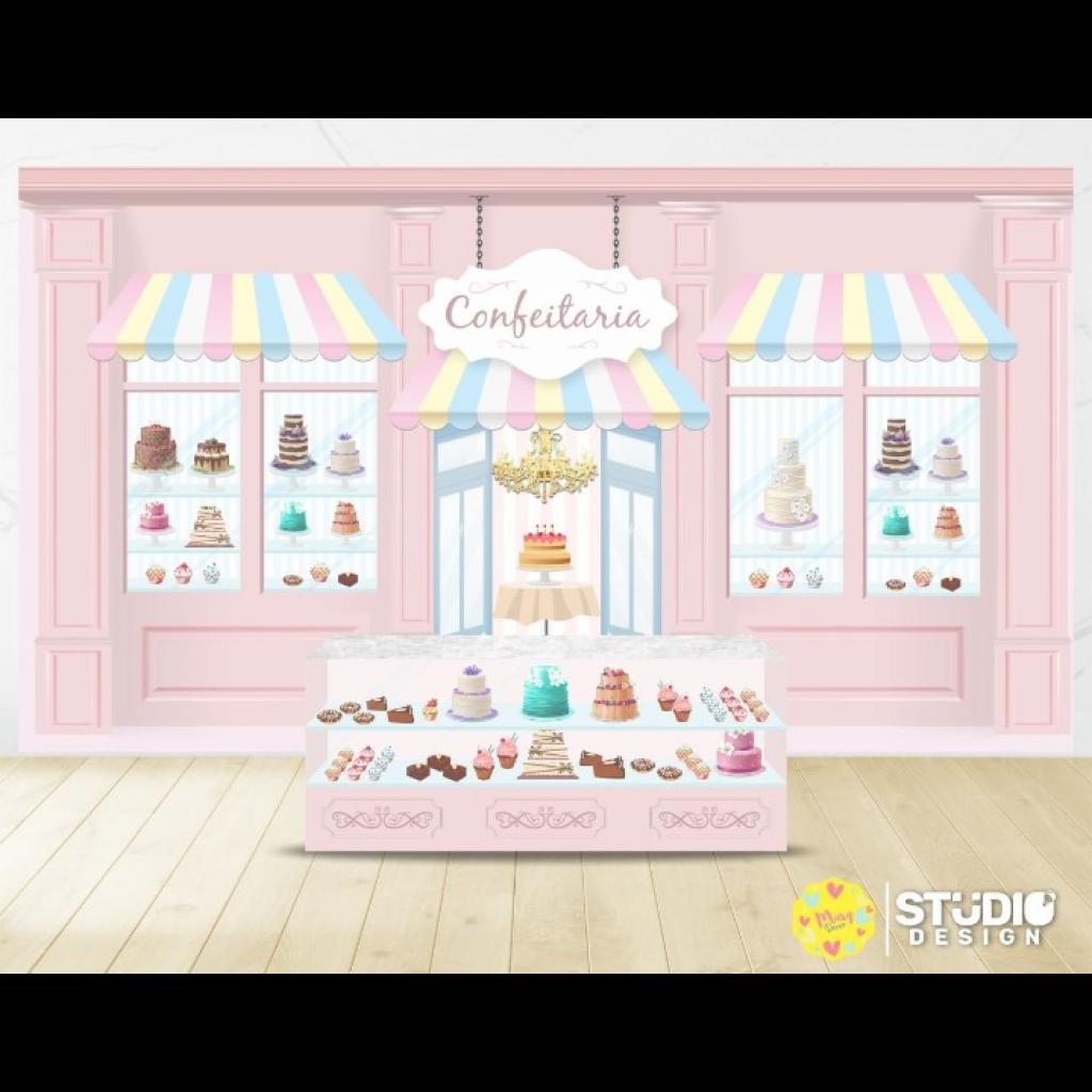 Painel Confeitaria - Mary Decor Festas & Locações