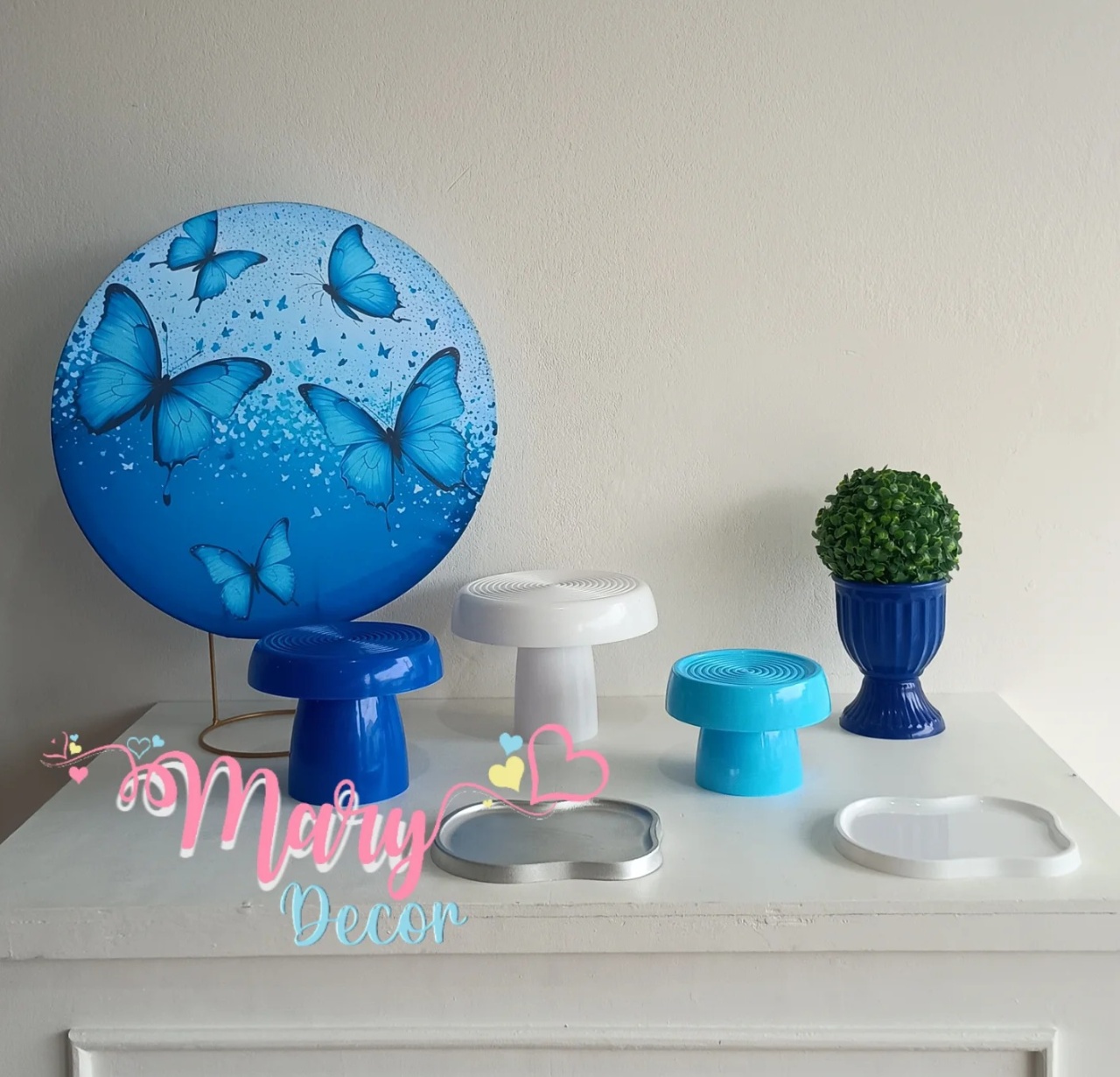 Mini Kit Borboletas  Azul - Mary Decor Festas & Locações