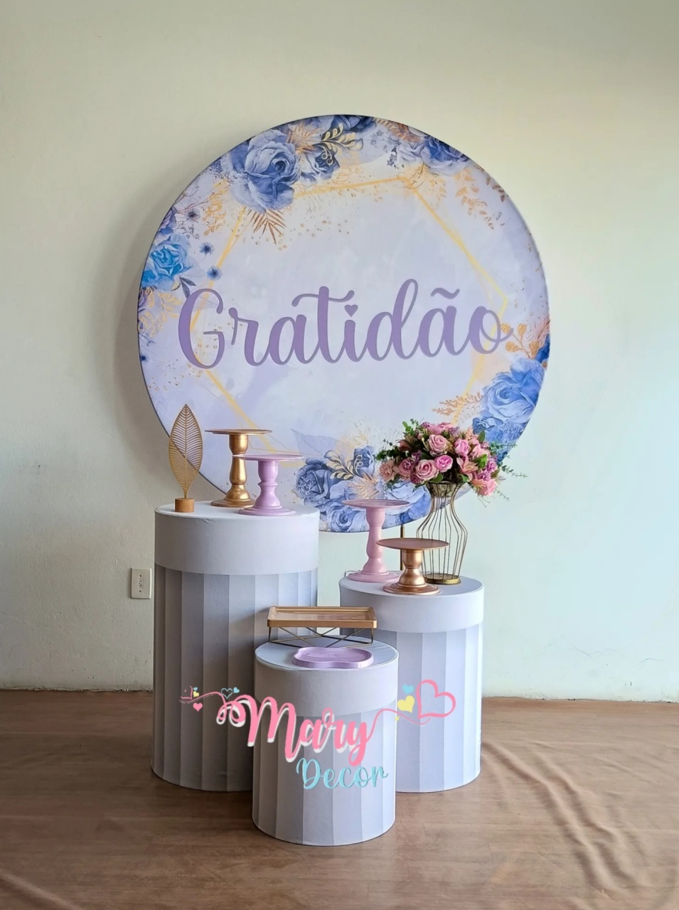  Gratidão Lilas  Kit Só Um Bolinho Adulto  - Mary Decor Festas & Locações