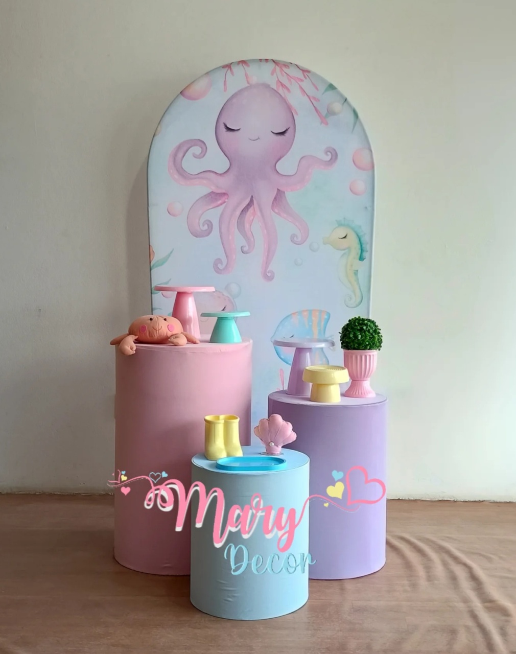 Fundo Do Mar 2 Menina Kit Celebre Básico + - Mary Decor Festas & Locações