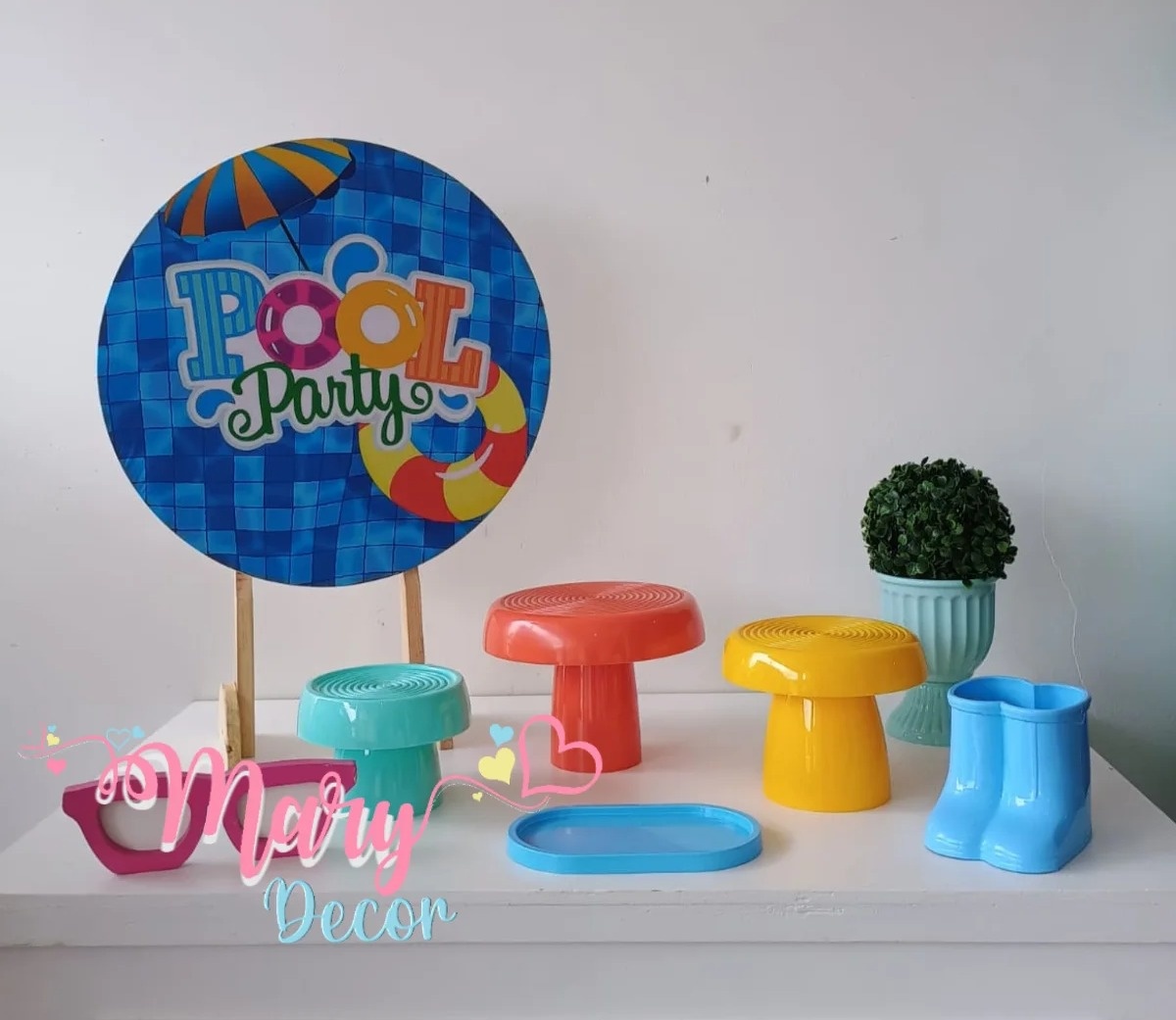 Mini Kit Pool Party Menina - Mary Decor Festas & Locações