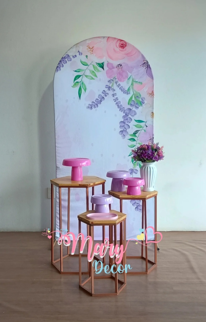 Flores Lilas E Rosa    Kit Meu Dia Especial  - Mary Decor Festas & Locações