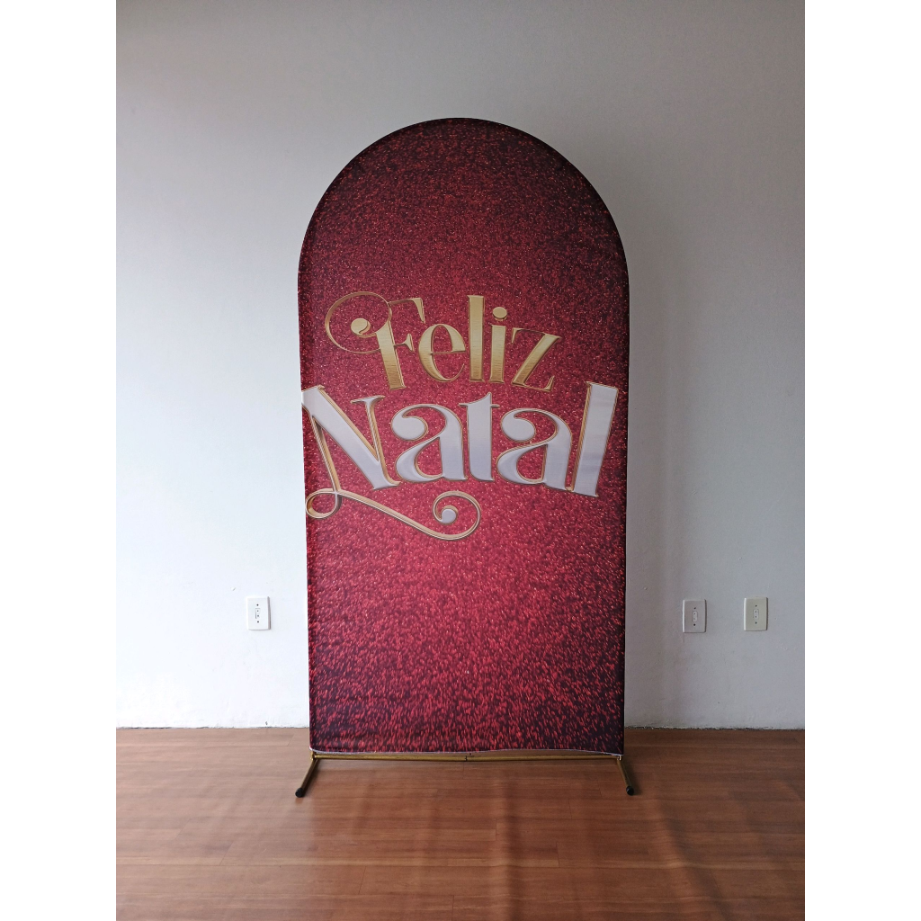 Capa Veste Fácil Painel Romano  Feliz Natal - Mary Decor Festas & Locações