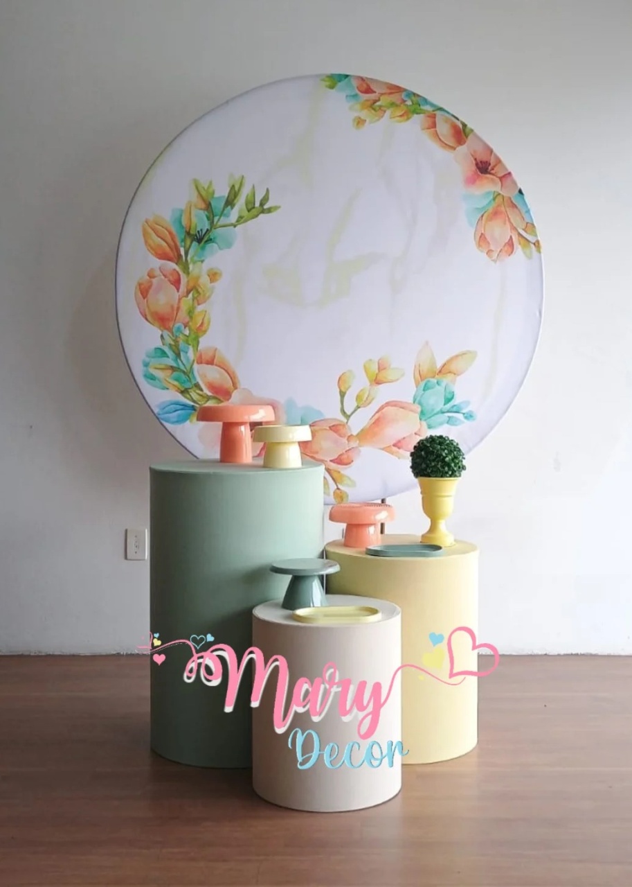 Floral Laranja Kit Basico  - Mary Decor Festas & Locações
