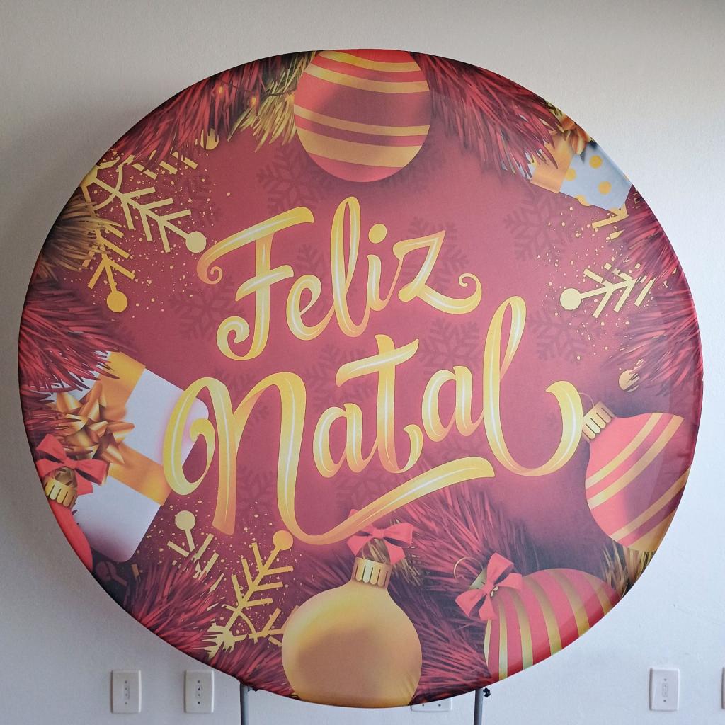 Capa Painel Redondo Natal 03 - Mary Decor Festas & Locações