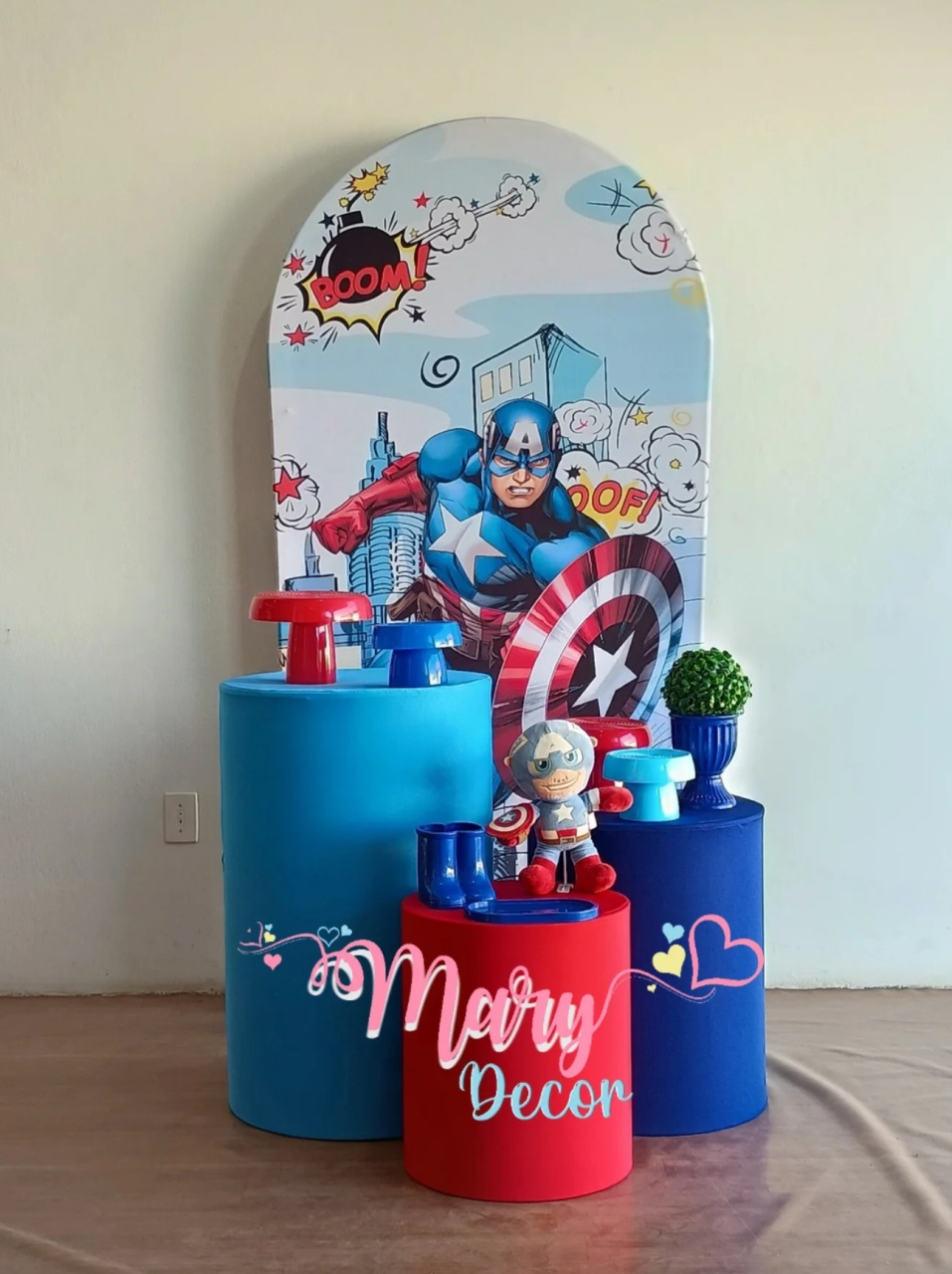 Capitão America  Kit Basico  - Mary Decor Festas & Locações