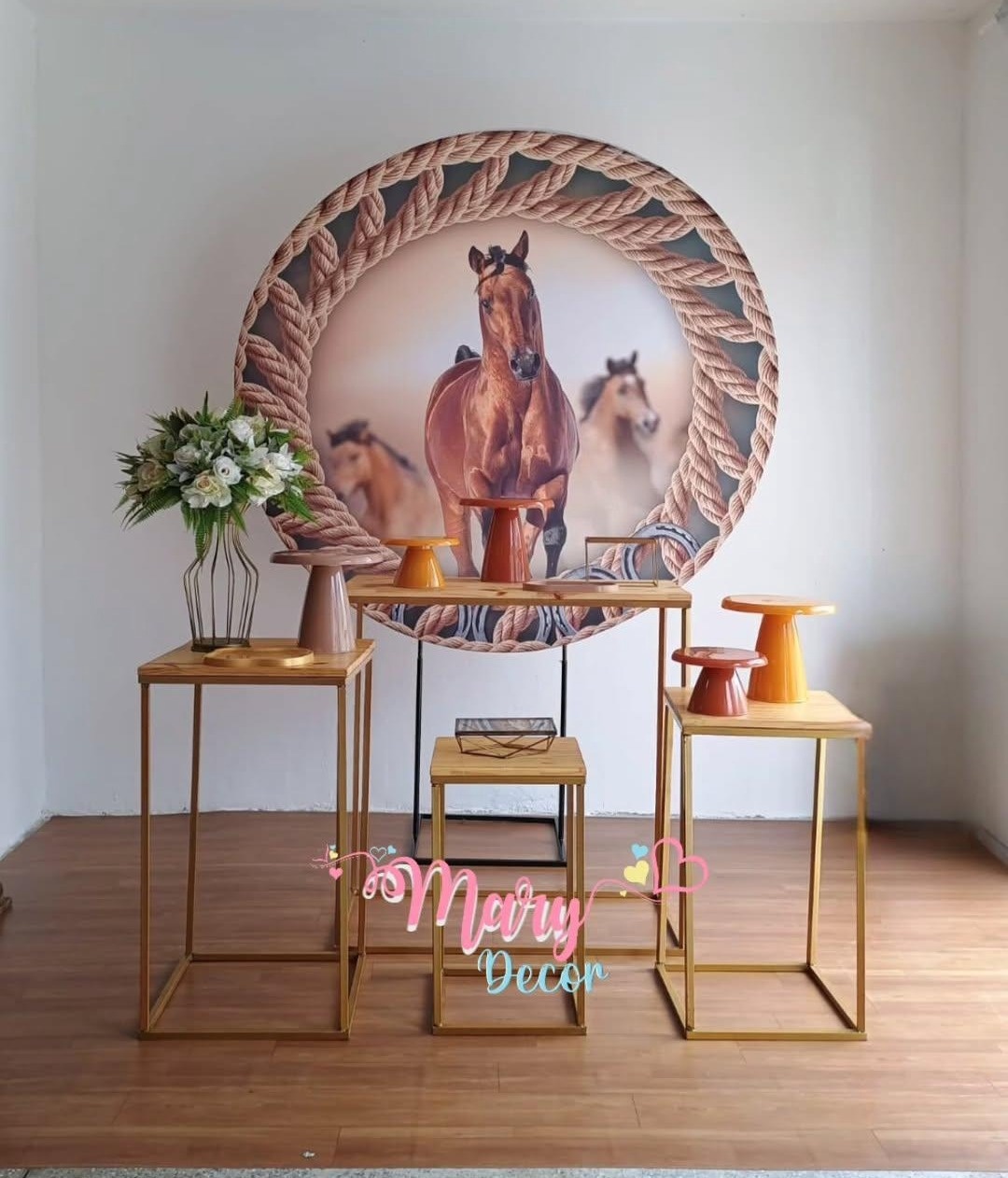 Cavalos Country Kit Festa Em Casa  - Mary Decor Festas & Locações