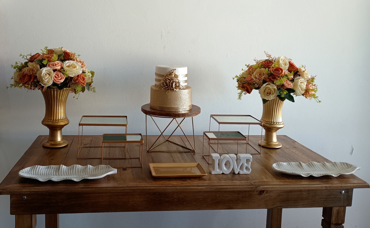 Composição Casamento de Mesa  - Mary Decor Festas & Locações