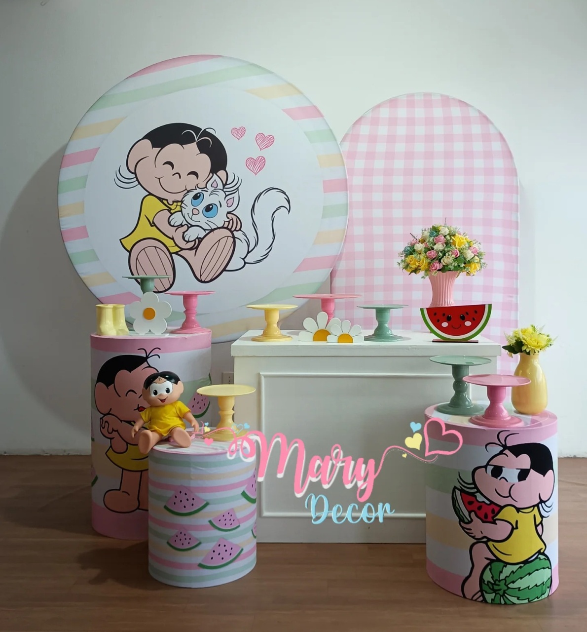  Magali Rosa Kit Comemore - Mary Decor Festas & Locações