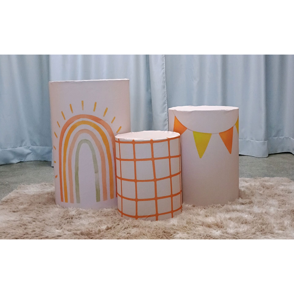 Trio de Capas Cilindros Do Sol - Mary Decor Festas & Locações