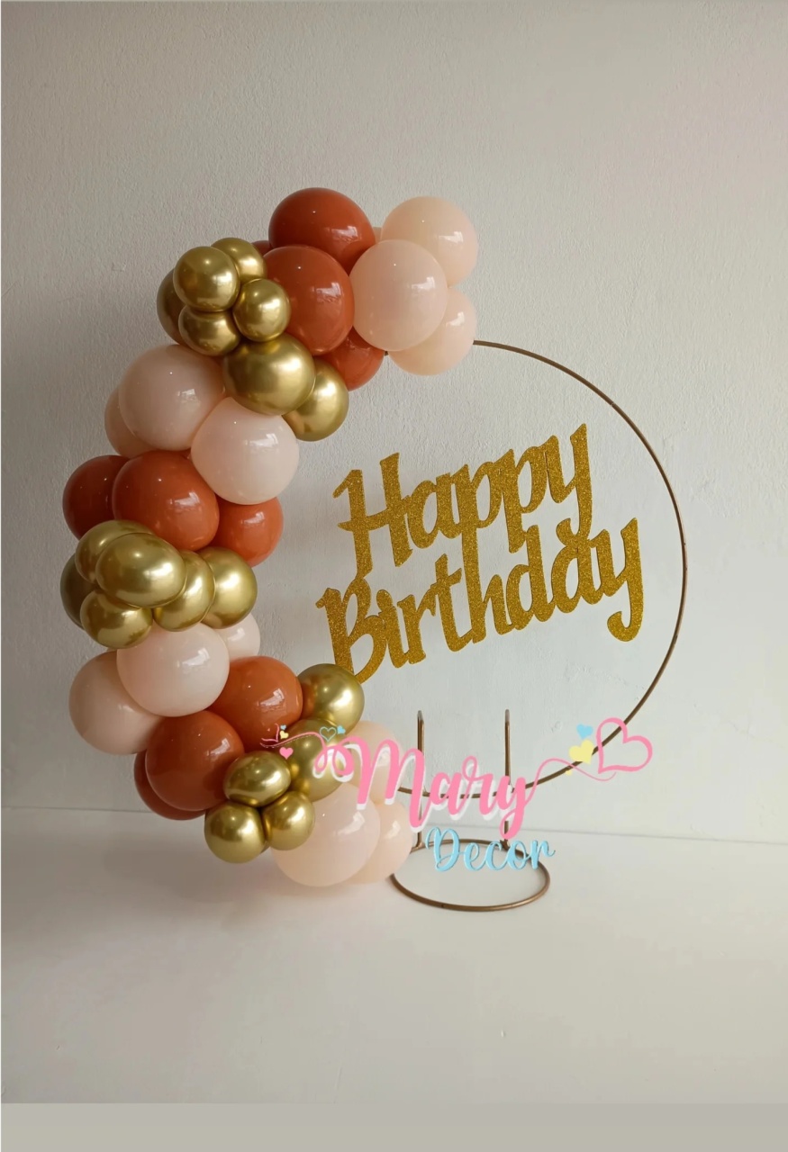 Mini Arco Com Happy Birthday  - Mary Decor Festas & Locações