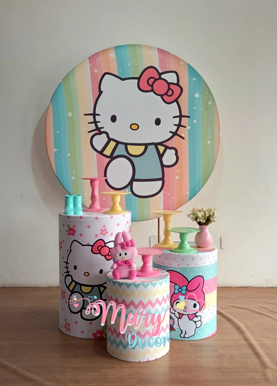 Hello Kitty  Kit Só Um Bolinho  - Mary Decor Festas & Locações