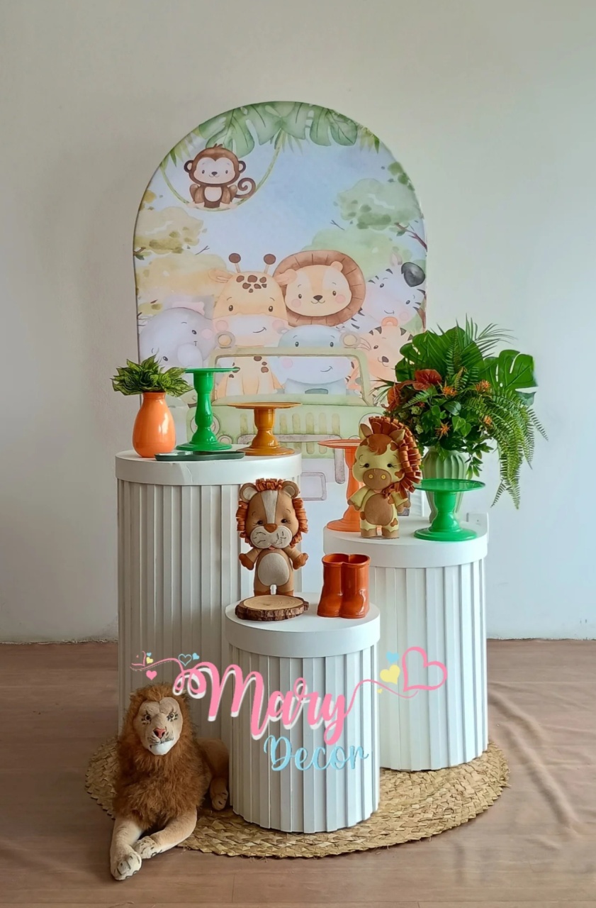 Celebre Baby Luxo Safari - Mary Decor Festas & Locações