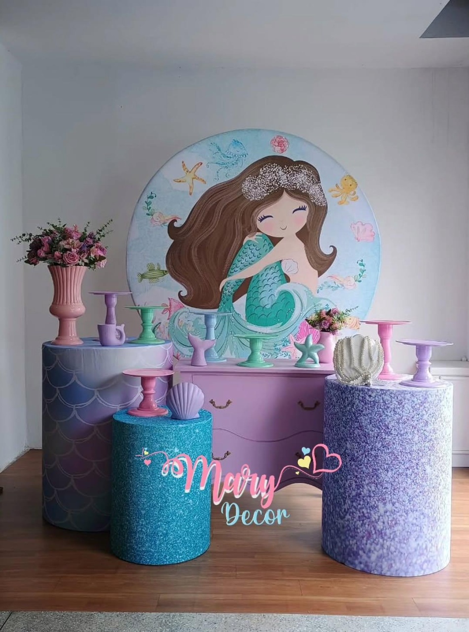  Sereia Kit Festa Em Casa  - Mary Decor Festas & Locações