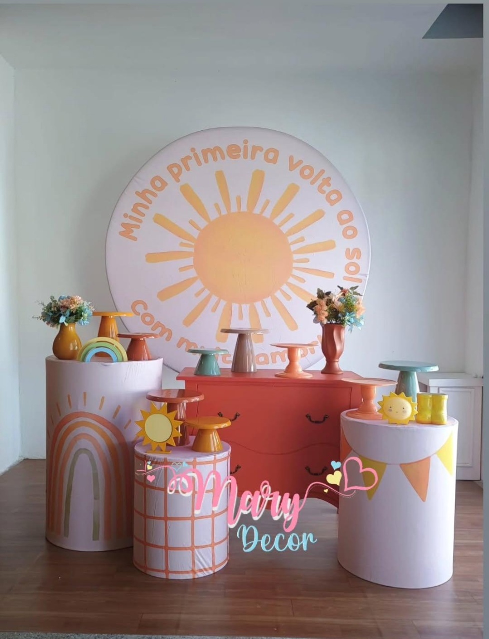Minha 1 Volta Ao Sol Kit Festa Em Casa  - Mary Decor Festas & Locações