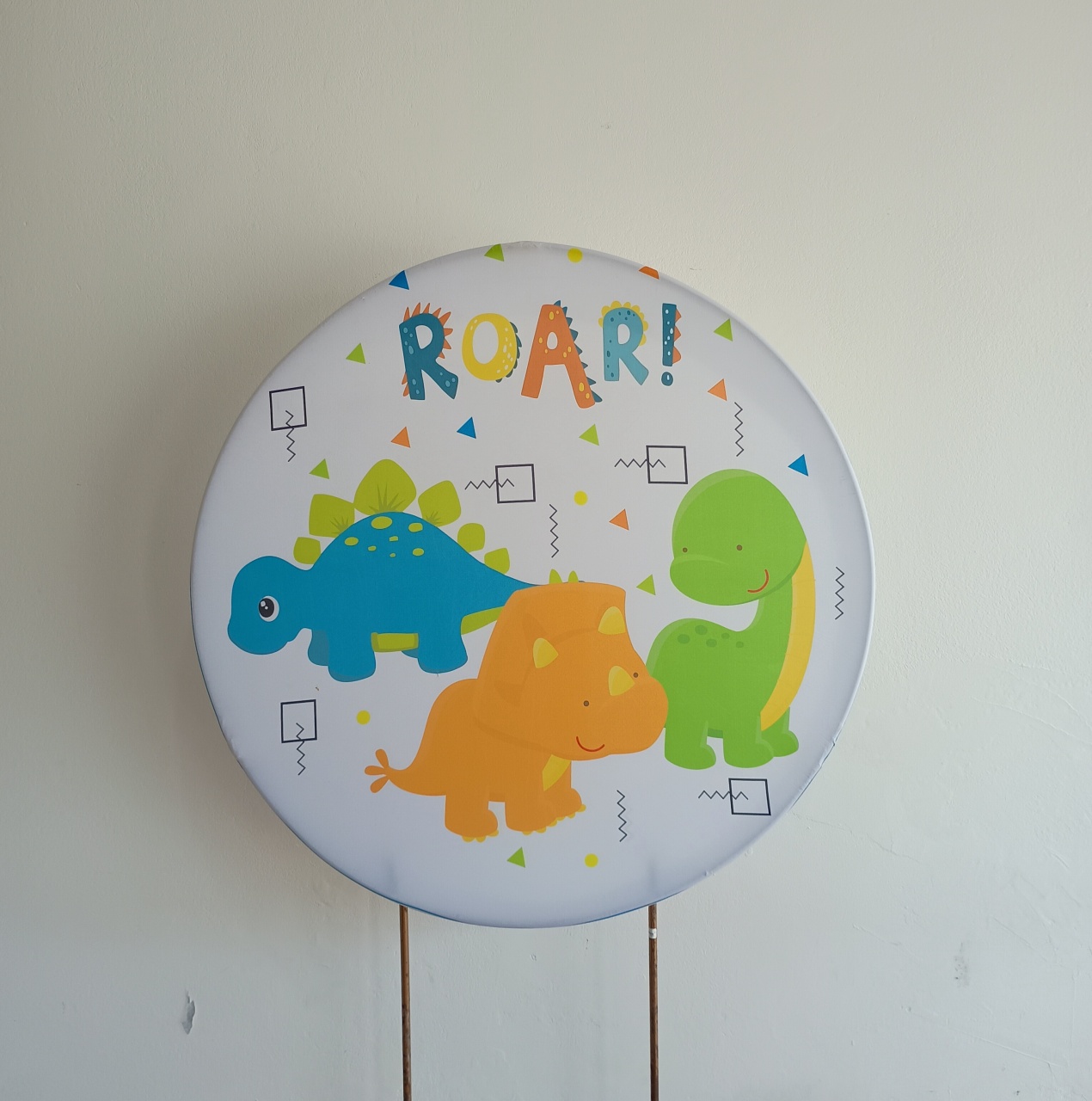 Capa Para Painel Redondo Médio Dino Roar - Mary Decor Festas & Locações