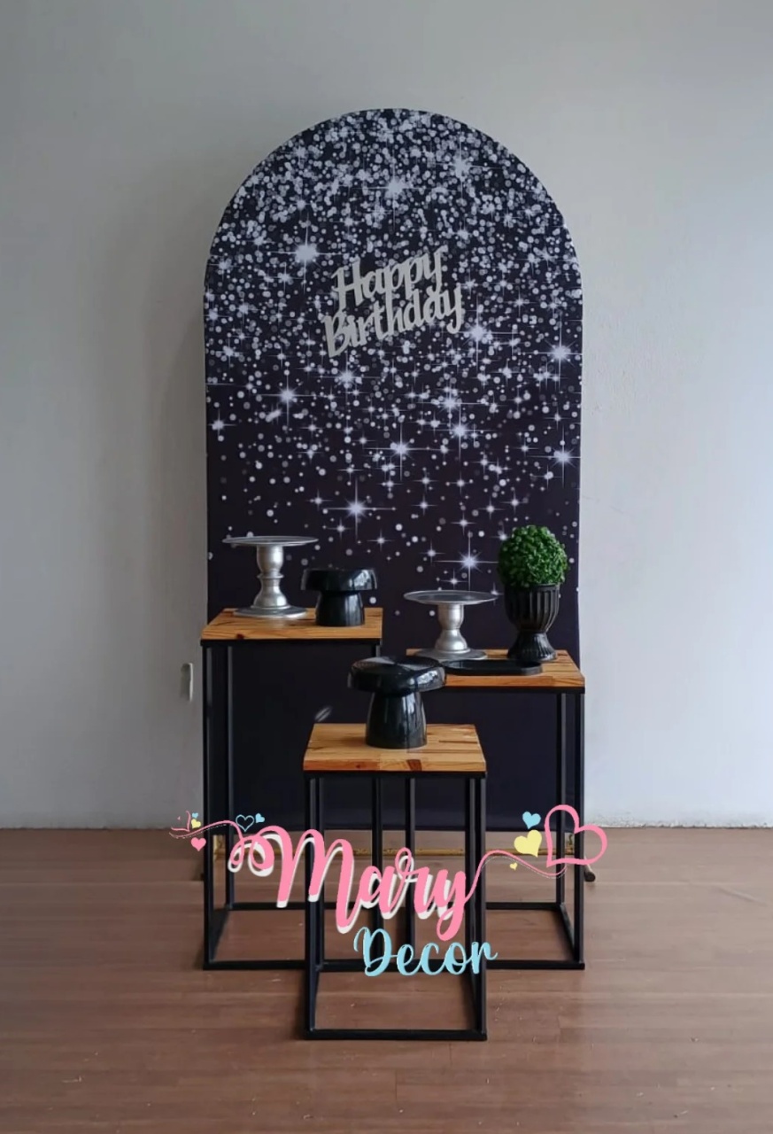 Preto Com Prata Kit Meu Dia Especial  - Mary Decor Festas & Locações