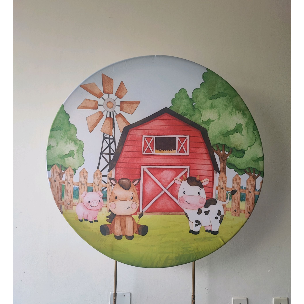 Painel 1.00X1.00 Fazendinha - Mary Decor Festas & Locações
