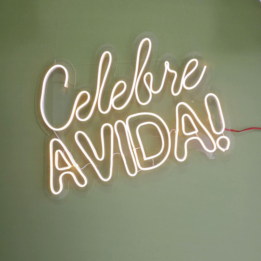Letreiro de Led Célebre A Vida - Mary Decor Festas & Locações