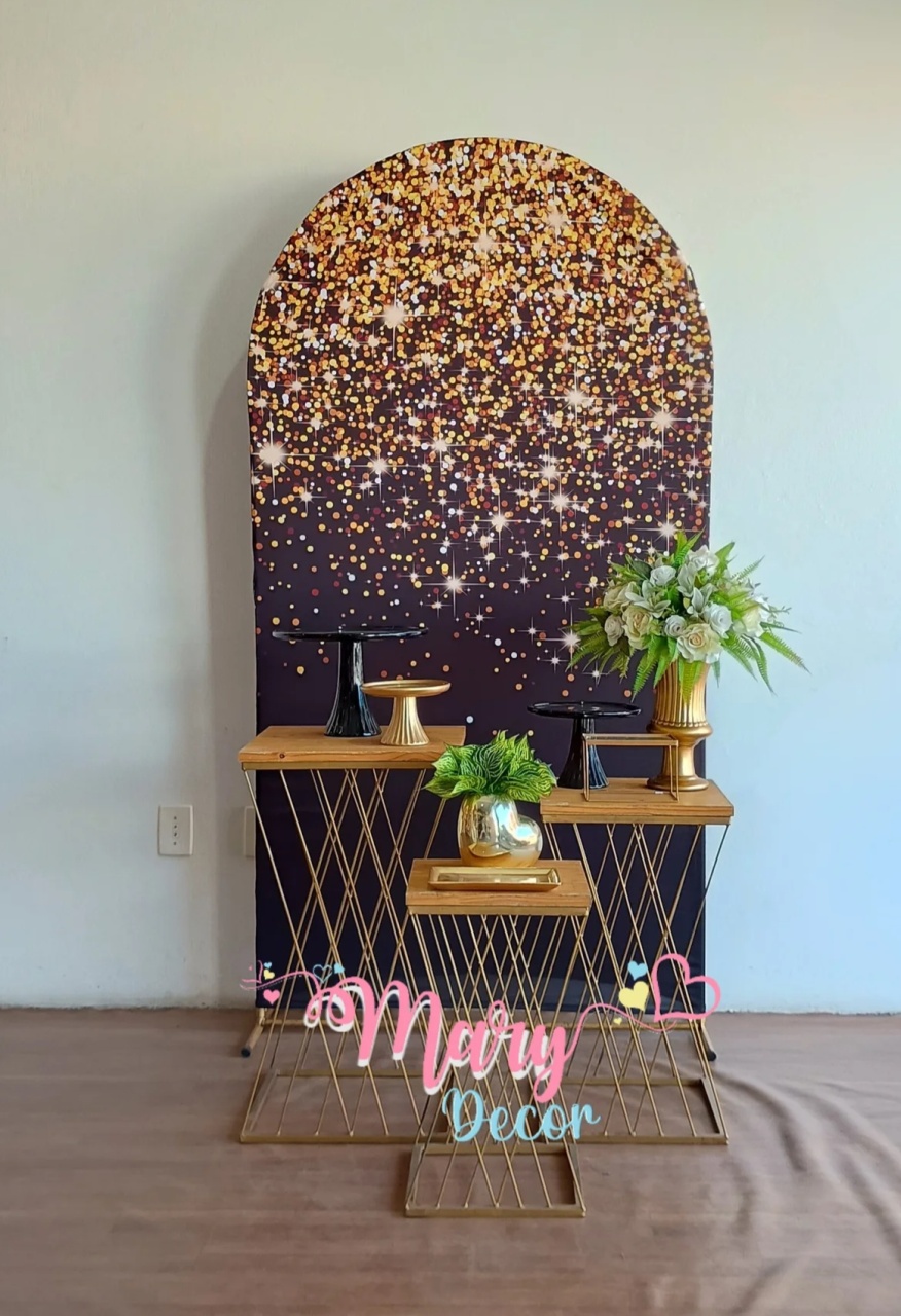 Preto E Dourado Kit Celebre 02 - Mary Decor Festas & Locações
