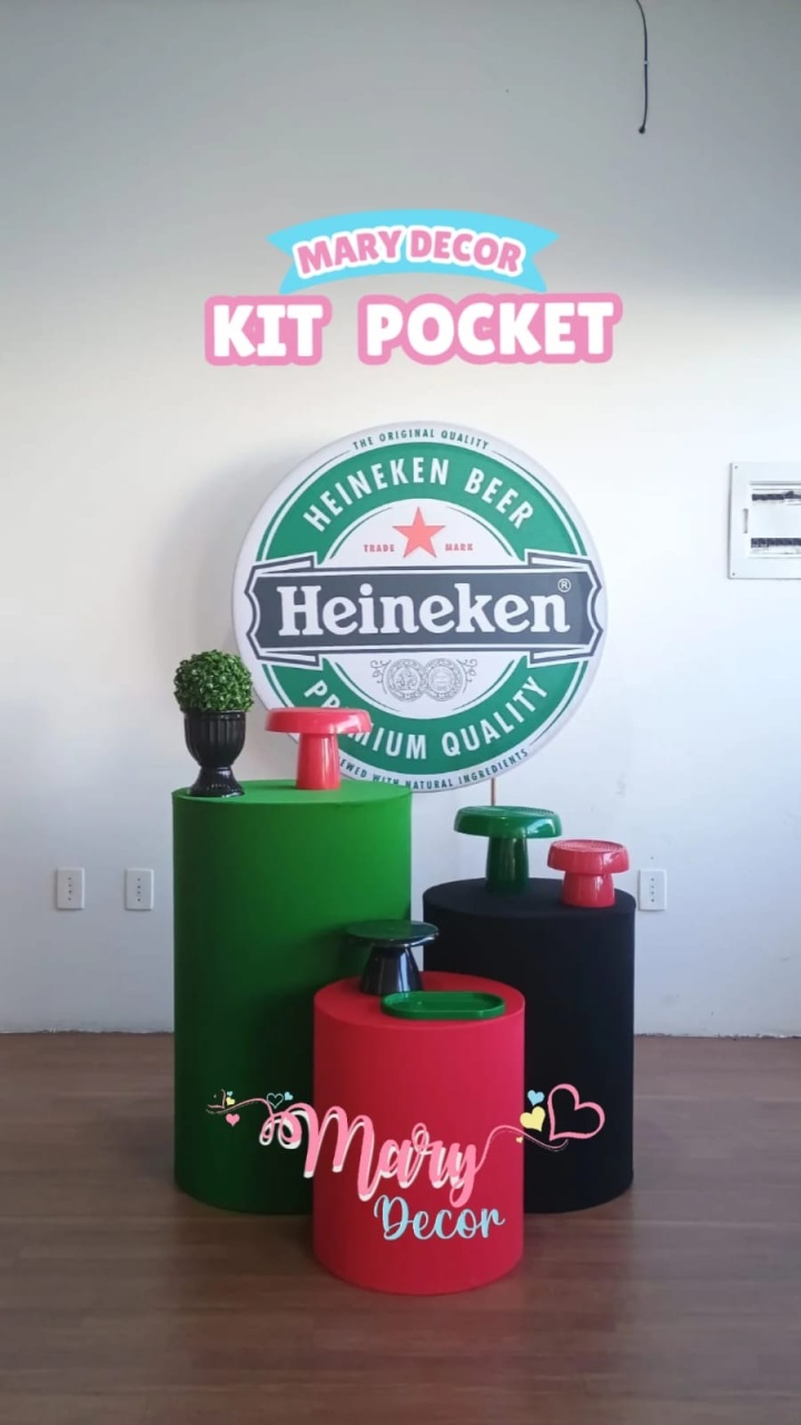 Kit Pocket Heineken - Mary Decor Festas & Locações