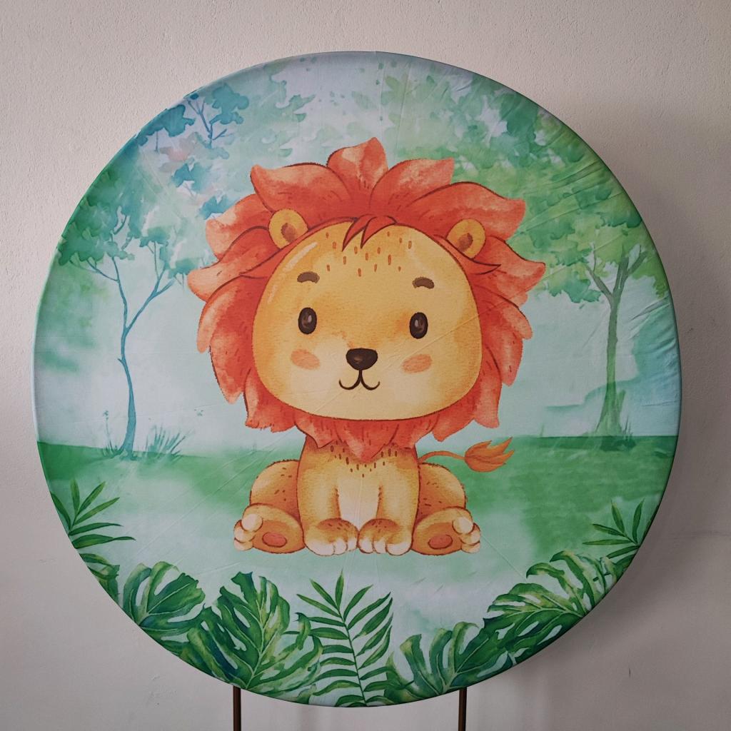 Capa Painel Leoaozinho Medio 1X1 - Mary Decor Festas & Locações