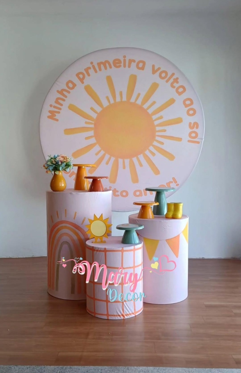 Minha 1 Volta Ao Sol Kit Só Um Bolinho - Mary Decor Festas & Locações