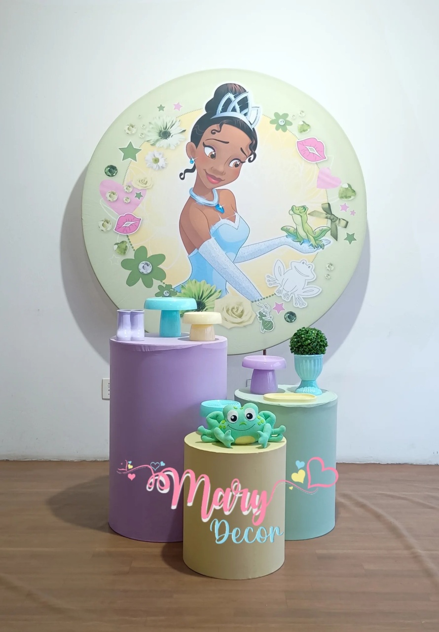 Princesa Tiana Kit Básico  - Mary Decor Festas & Locações