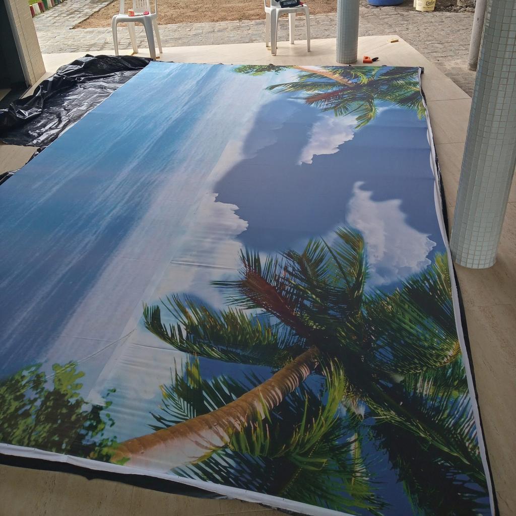 Painel Sublimado Praia   Grande - Mary Decor Festas & Locações