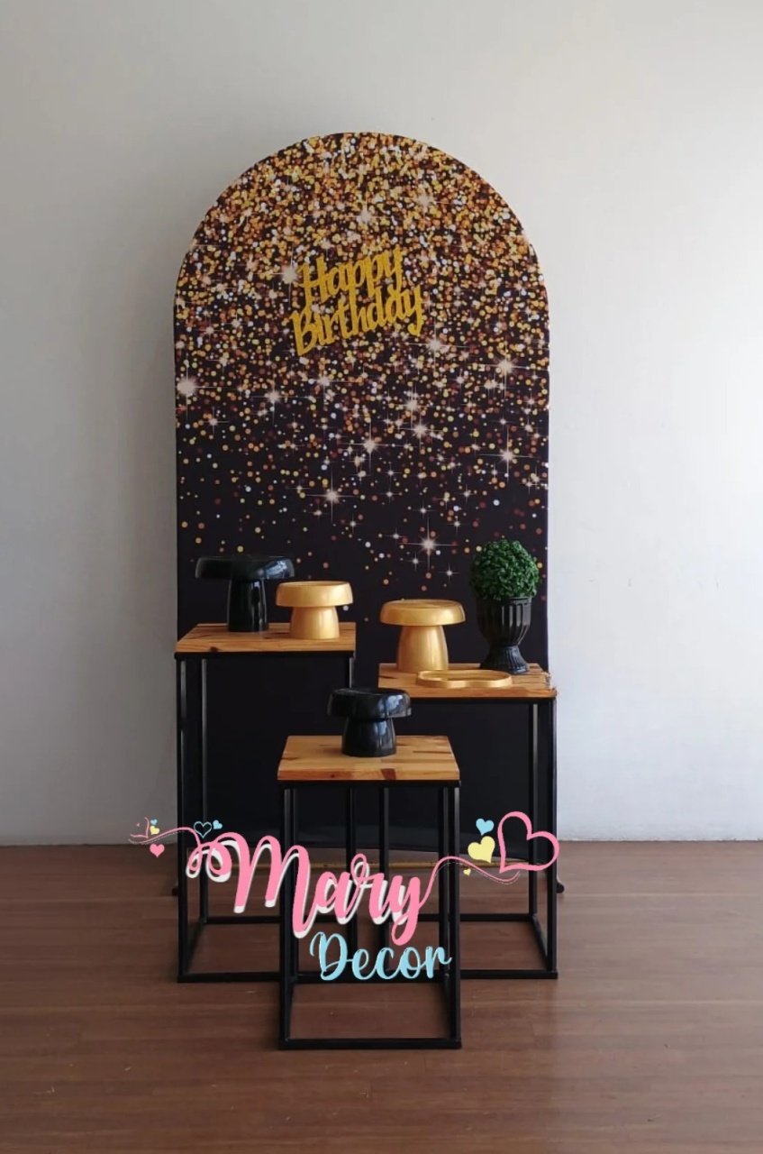 Preto Com Dourado  Kit Meu Dia Especial   (Cópia) - Mary Decor Festas & Locações