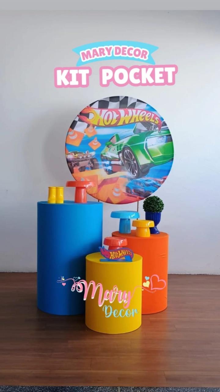 Kit Pocket Hot Wheels  - Mary Decor Festas & Locações