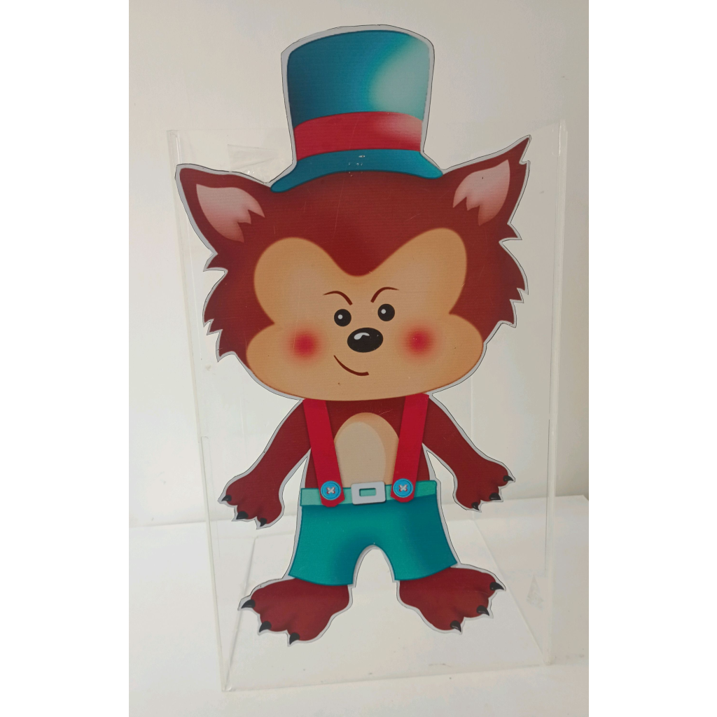 Display Lobo da Chapeuzinho Vermelho 2 - Mary Decor Festas & Locações