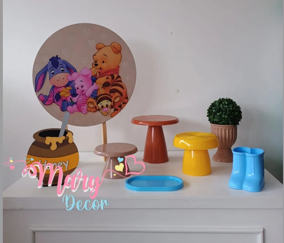 Mini Kit Ursinho Pooh - Mary Decor Festas & Locações