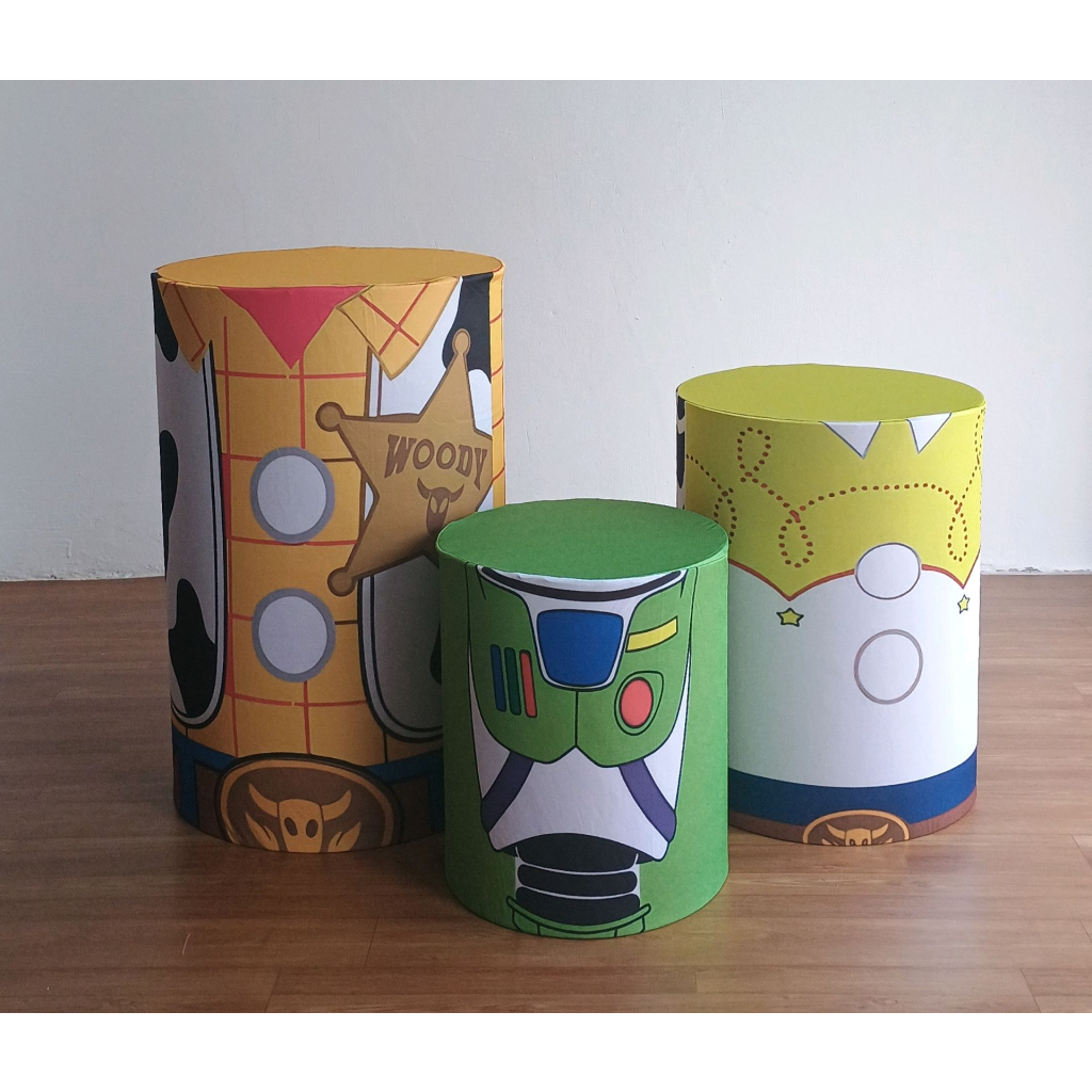 Trio de Capas Cilindros Toy Store - Mary Decor Festas & Locações