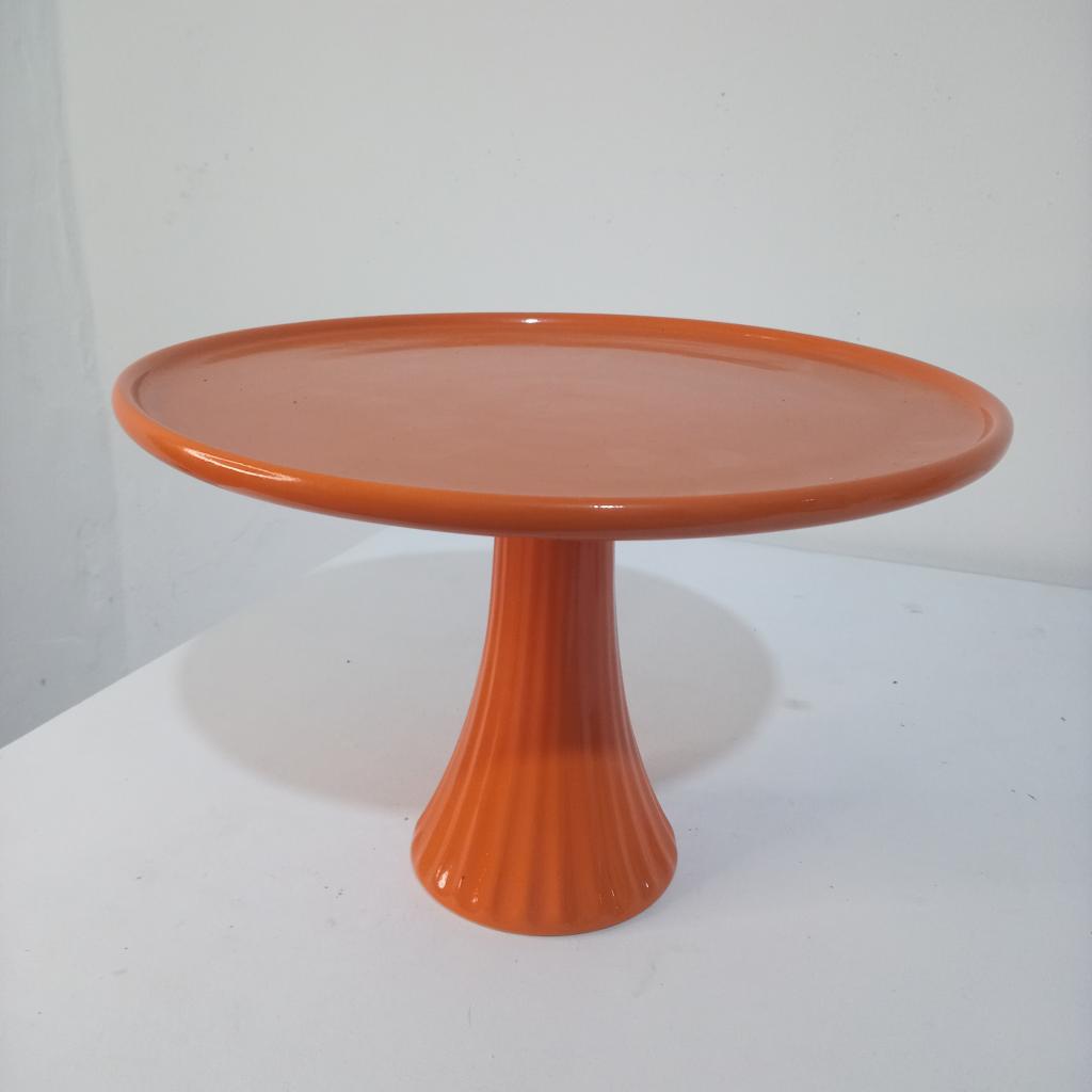 Bandeja Ceramica Laranja G - Mary Decor Festas & Locações