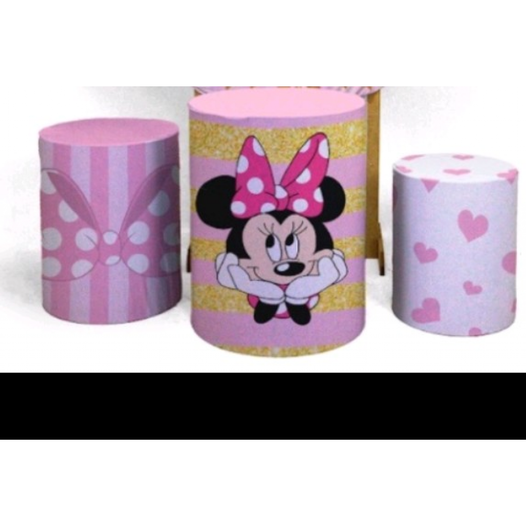 Capa Cilindro Minie Rosa - Mary Decor Festas & Locações