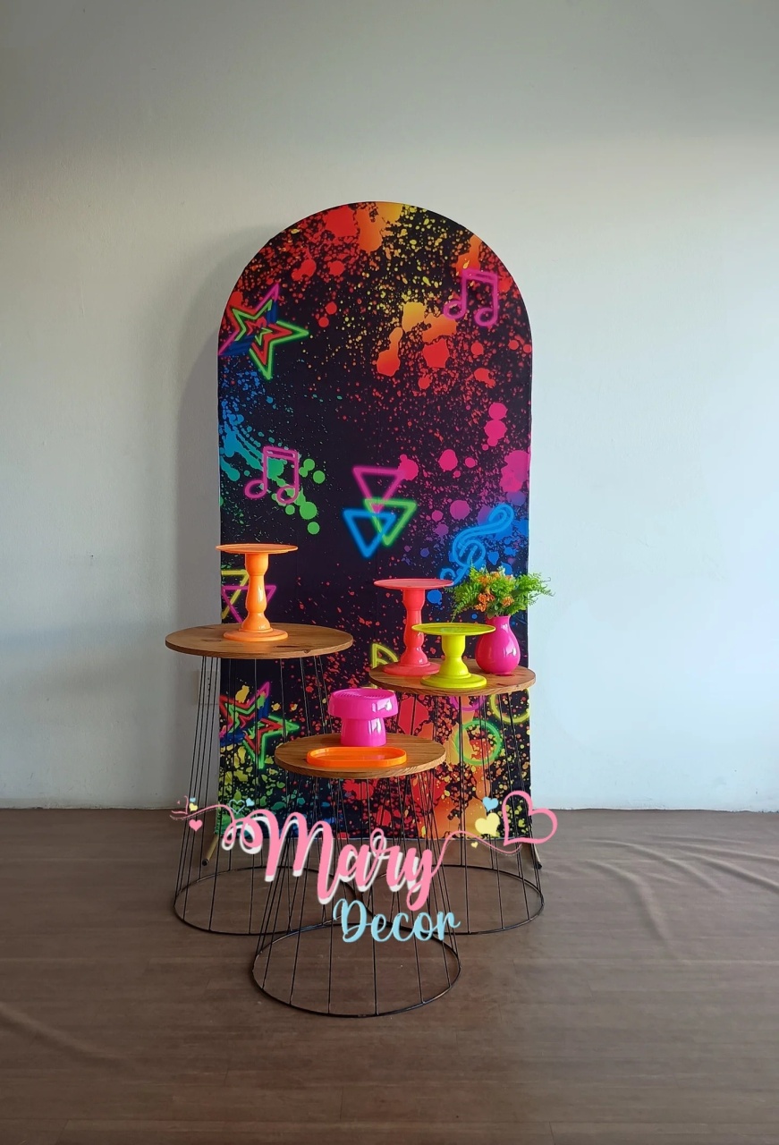 Balada Neon   Kit Meu Dia Especial   - Mary Decor Festas & Locações