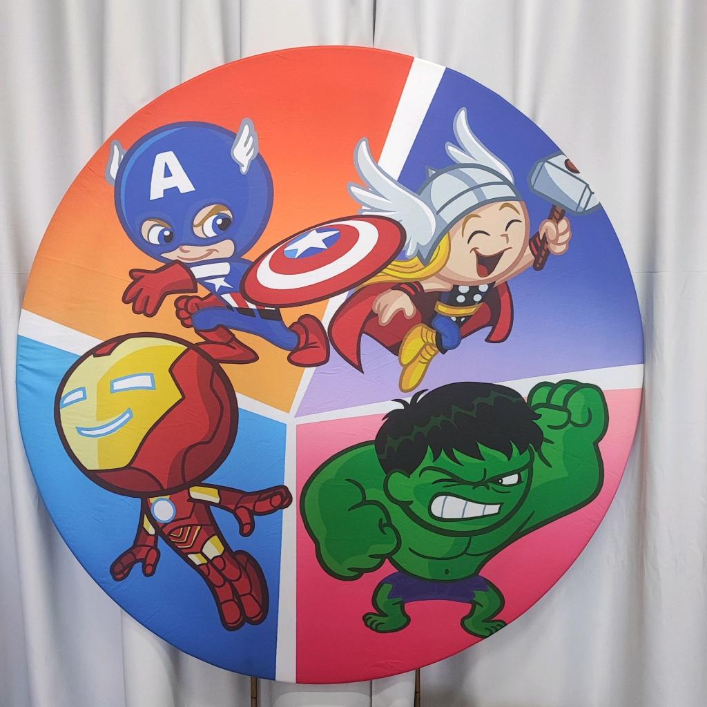 Capa Para Painel Redondo Os Vingadores Baby - Mary Decor Festas & Locações