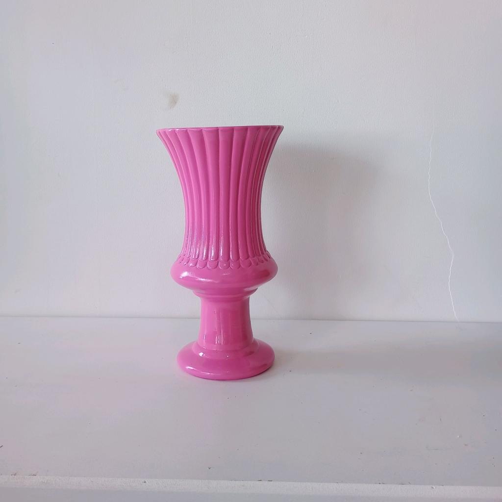 Vaso Torcido Rosa Pink G - Mary Decor Festas & Locações