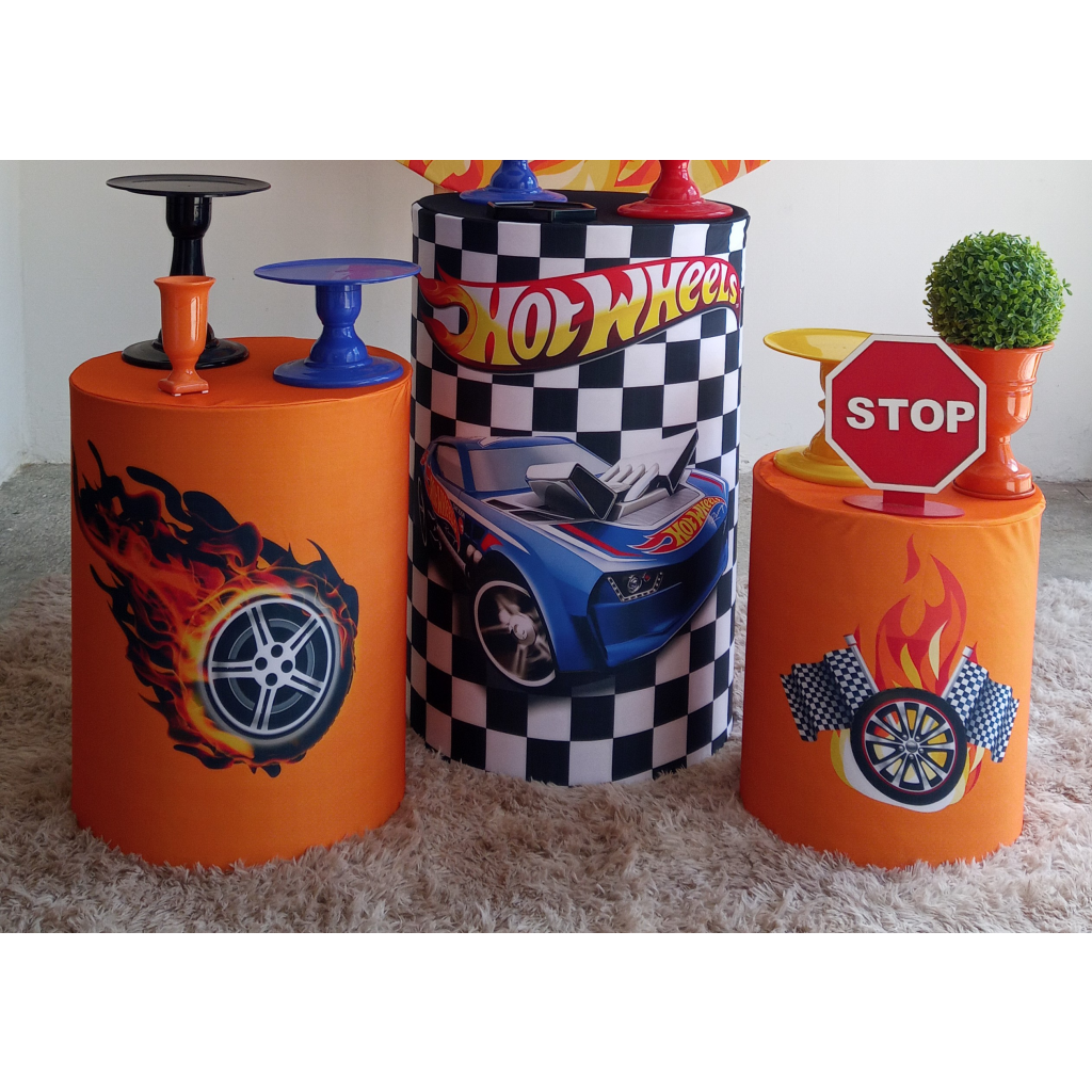 Capa de Cilindro Hot Wheels - Mary Decor Festas & Locações