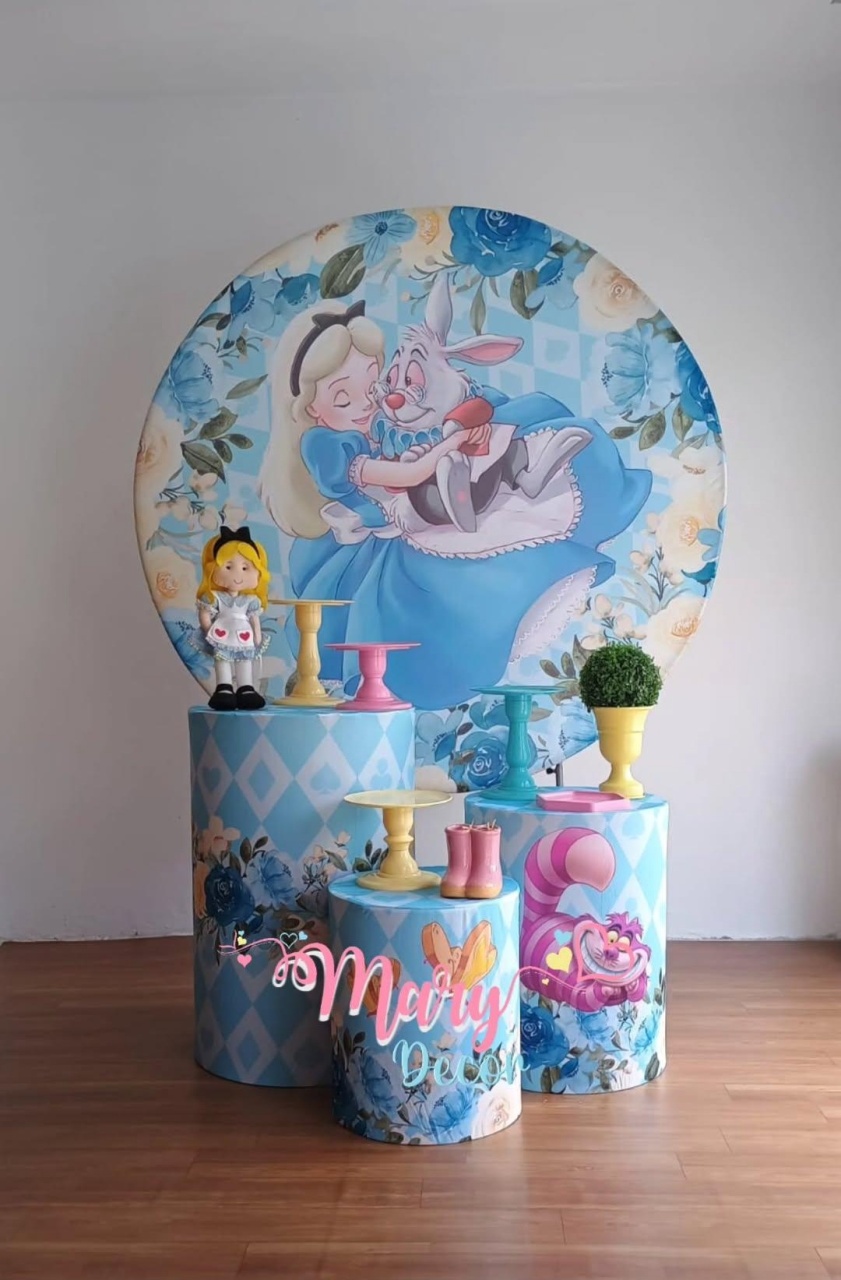 Alice No País das Maravilhas  Kit Só Um Bolinho  - Mary Decor Festas & Locações