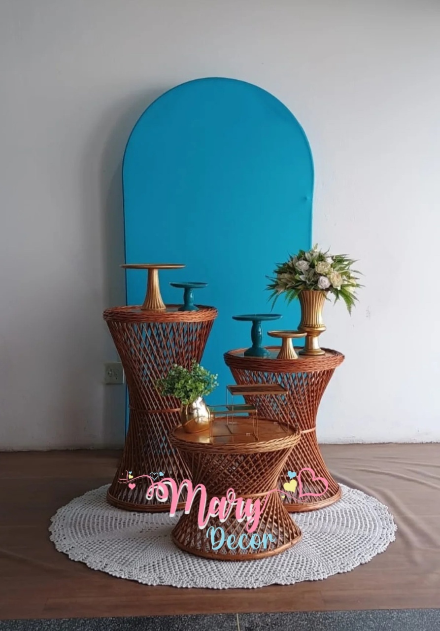 Kit Luxinho Floral Laranja  - Mary Decor Festas & Locações