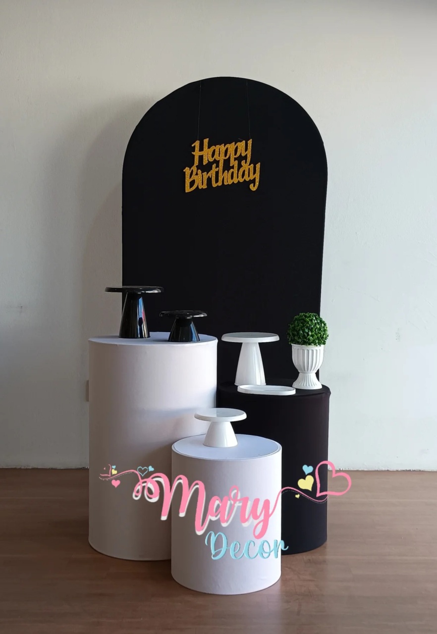 Celebre Básico  Branco E Preto - Mary Decor Festas & Locações