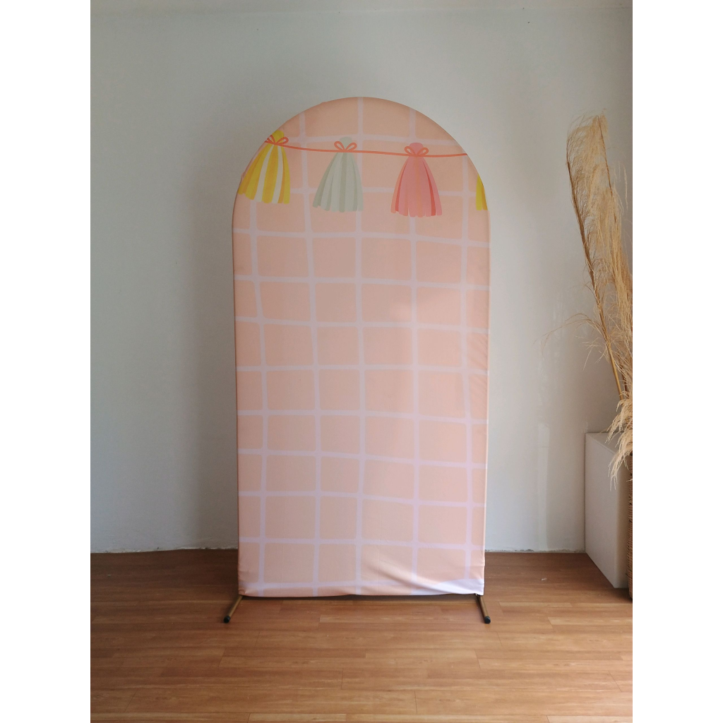 Capa Veste Fácil Painel Romano Laranja - Mary Decor Festas & Locações