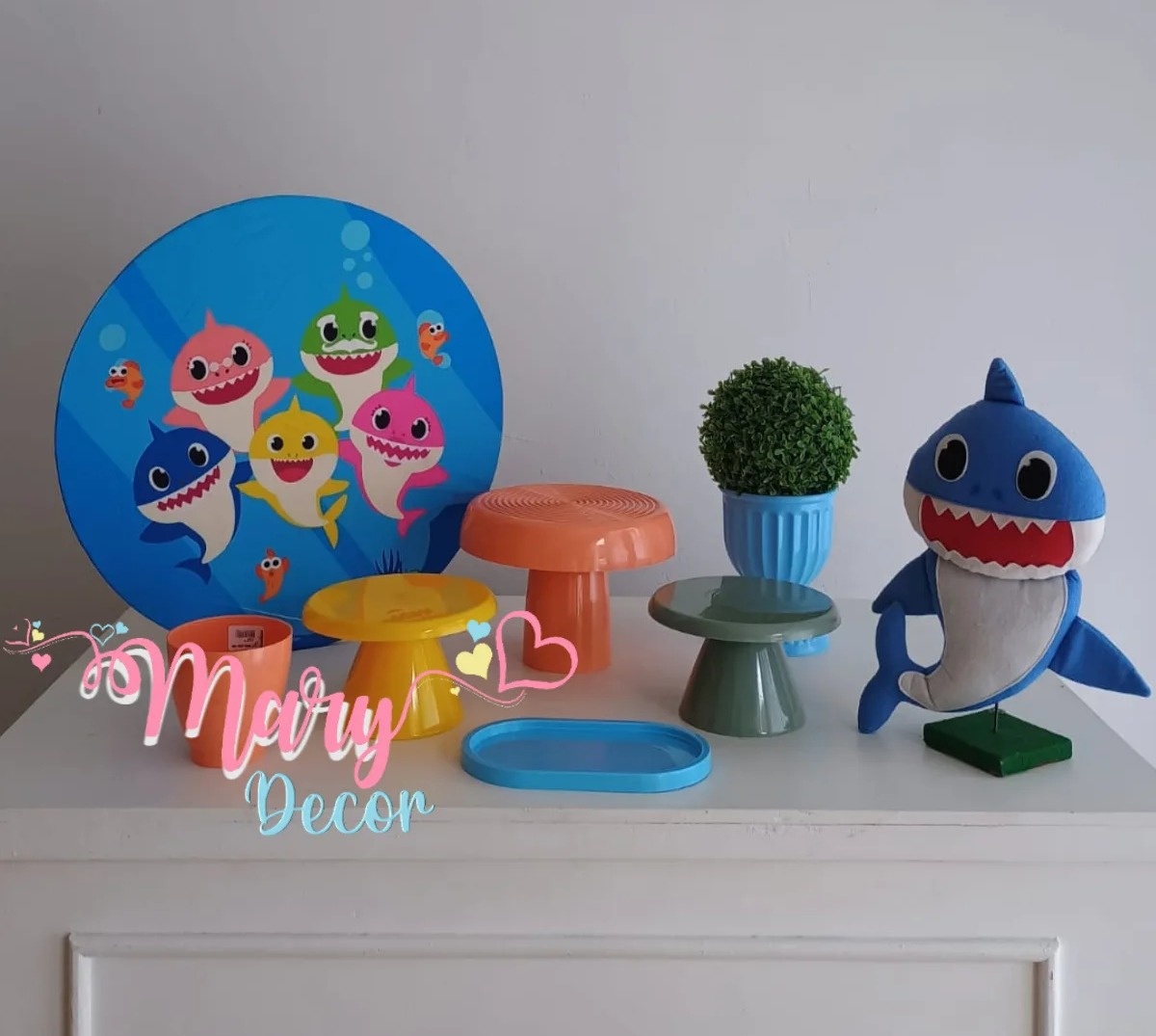 Mini Kit Baby Sharke  - Mary Decor Festas & Locações