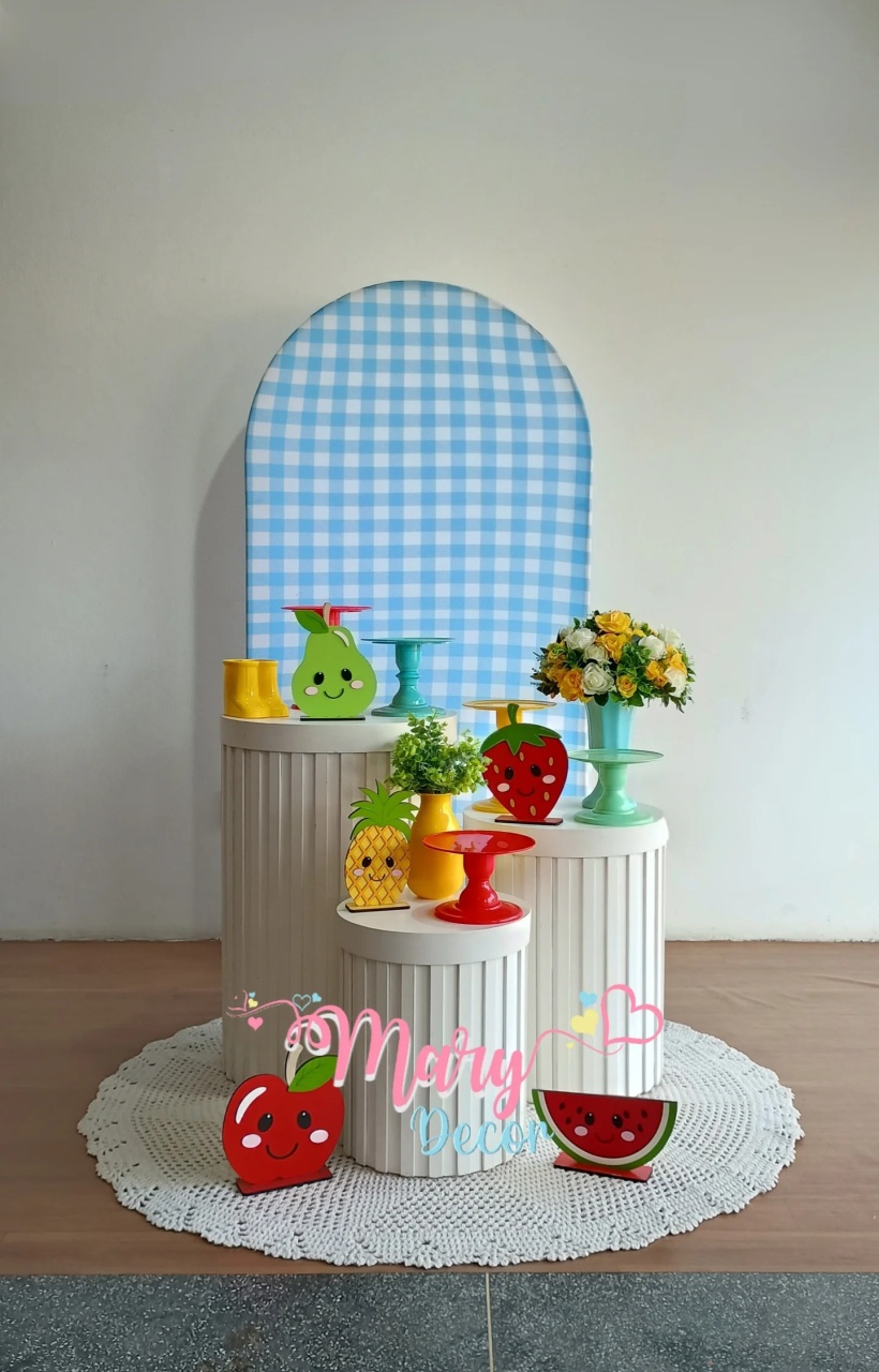 Kit Quitandinha Azul  Celebre Baby Luxo    - Mary Decor Festas & Locações
