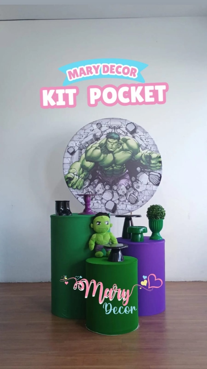 Kit Pocket Hulk - Mary Decor Festas & Locações