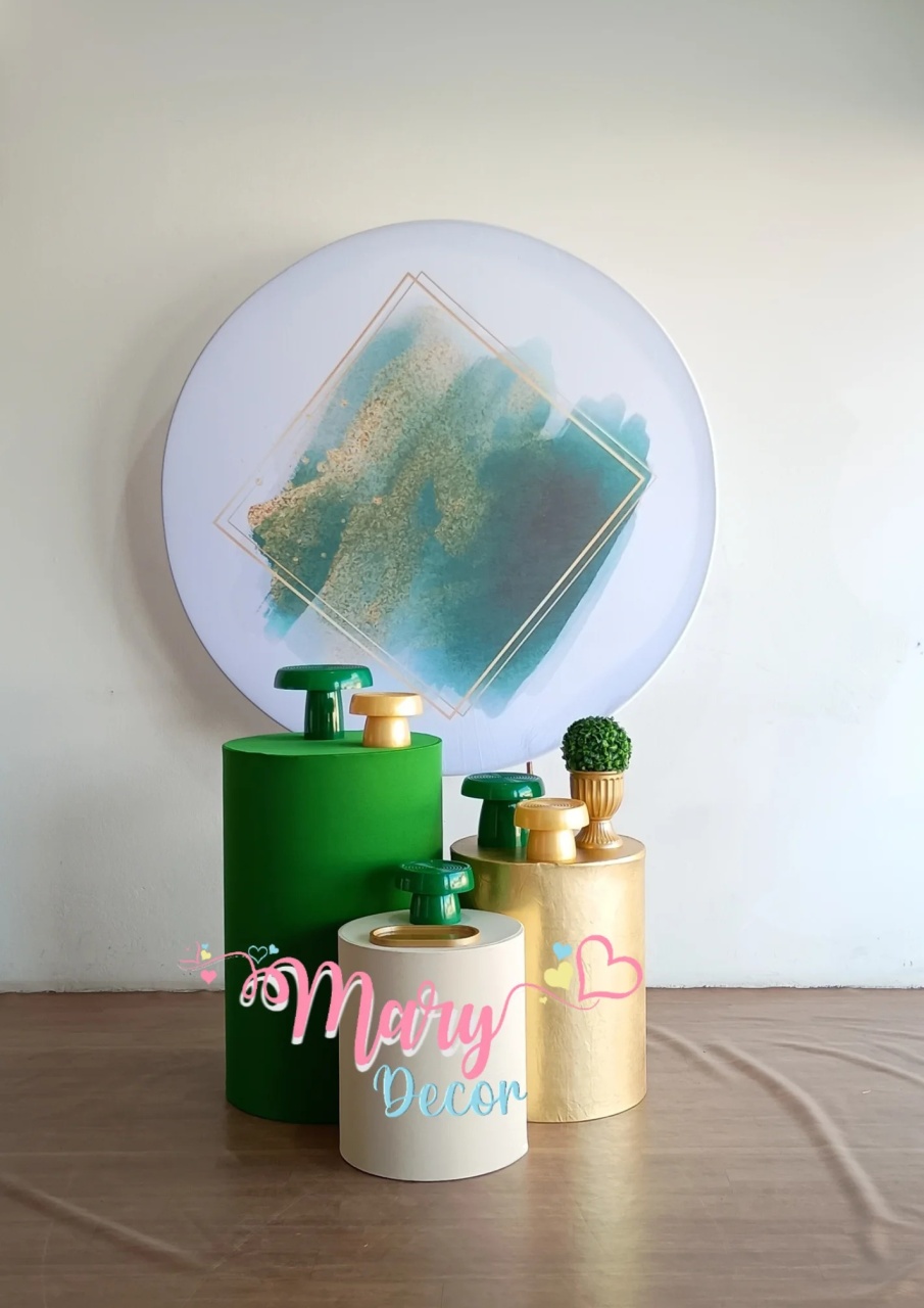 Verde Dourado Kit Básico - Mary Decor Festas & Locações